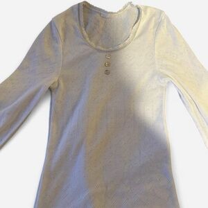 White dainty full length longsleeve white